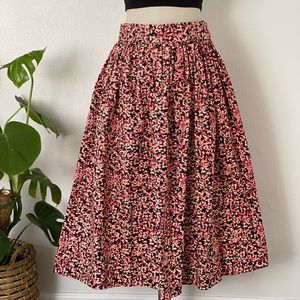Floral Full Circle Midi Skirt